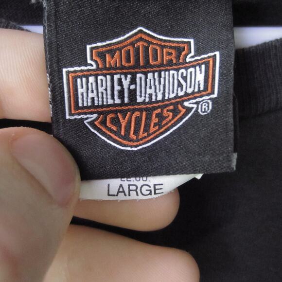 Harley-Davidson Shirt Mens Large Black Tribal Graphic Juneau Avenue Milwaukee - Picture 3 of 8